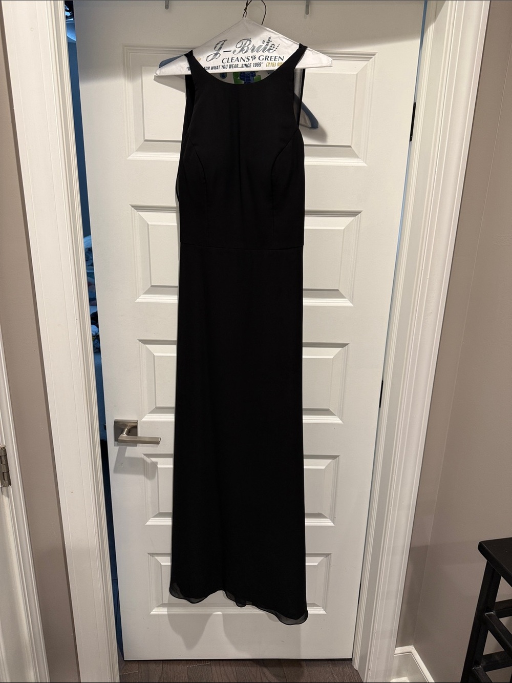 Hayley Paige Occasions Black Sleeveless Maxi Gown